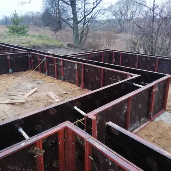 Мелкощитовая опалубка для фундамента в Минске